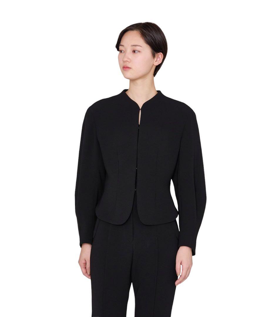 ジャケット・アウター Triacetate Polyester Collarless Jacket