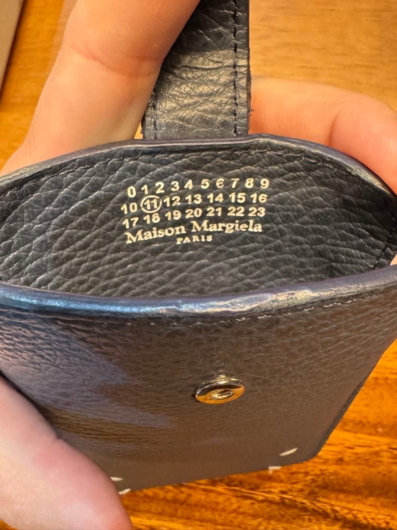 Maison Margiela レザー製 iphoneケース（紺・ネイビー）