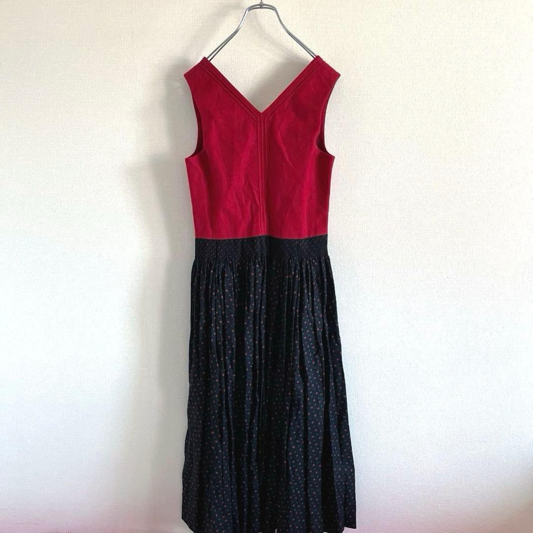 【専用ページ】vintage チロリアンワンピース 赤 ブラック 小花柄 古着