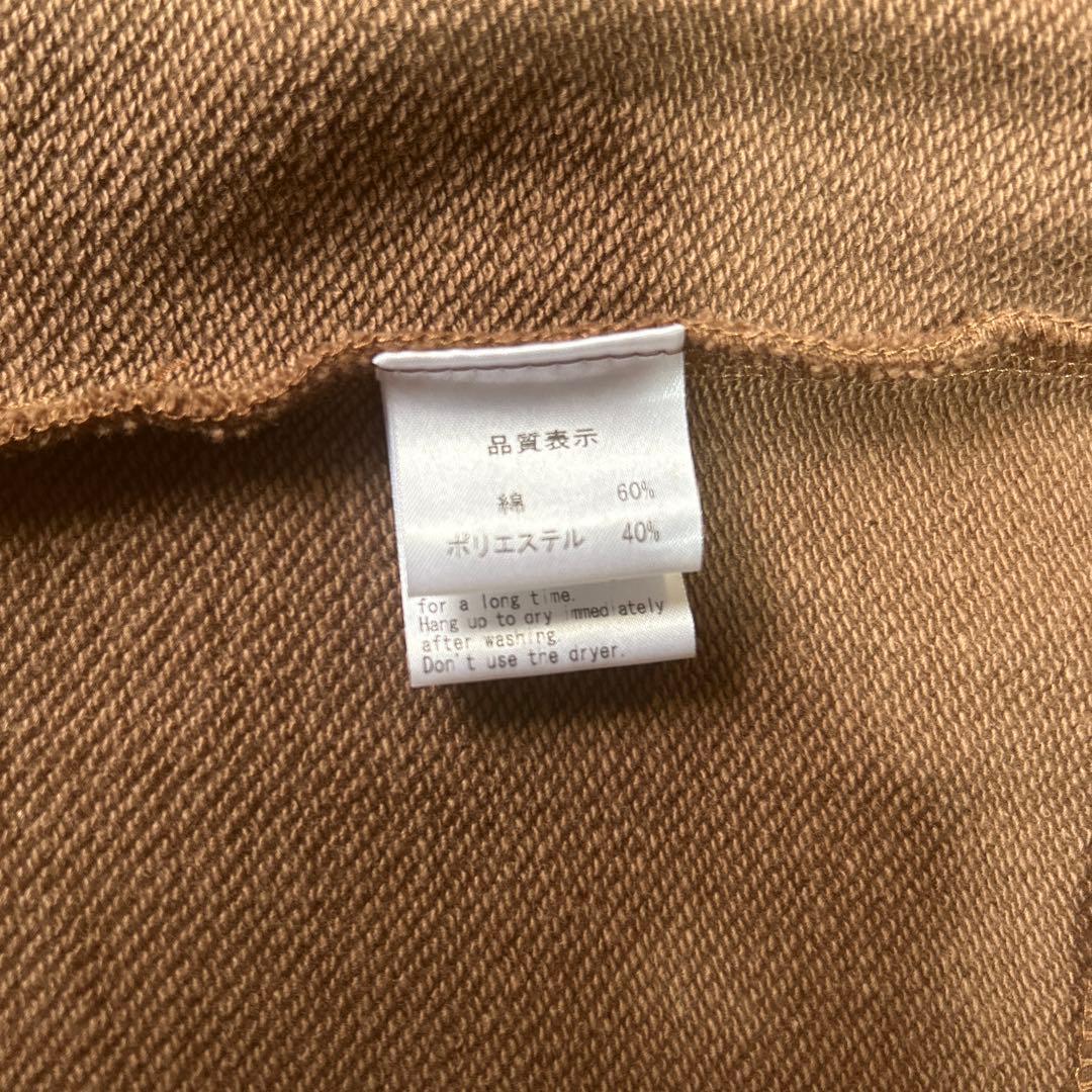 YOKANGティアラ柄ロングコート スウェット素材ブラウン