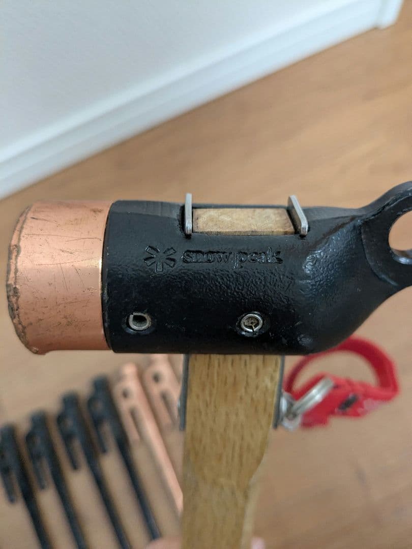 スノーピーク　ペグ10本＆ペグハンマーセット　ペグケース付き