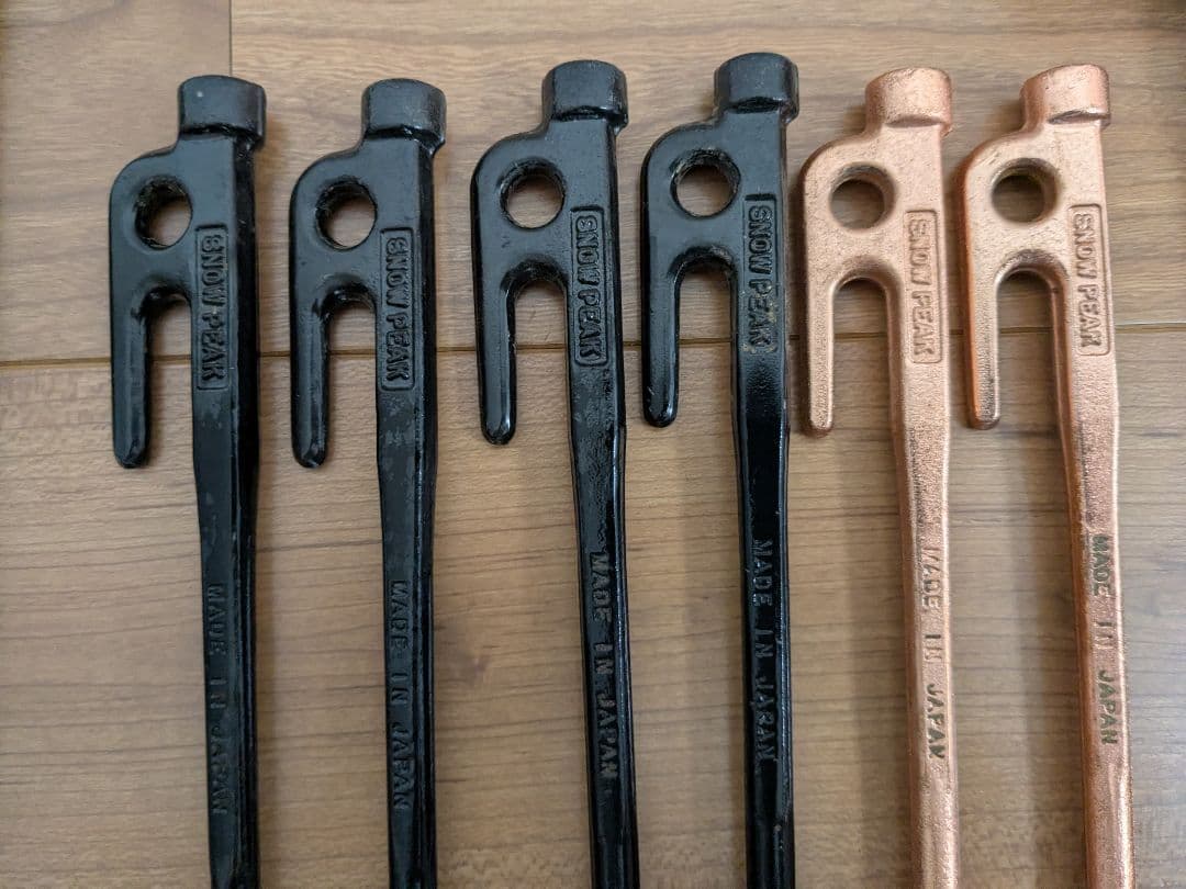 スノーピーク　ペグ10本＆ペグハンマーセット　ペグケース付き