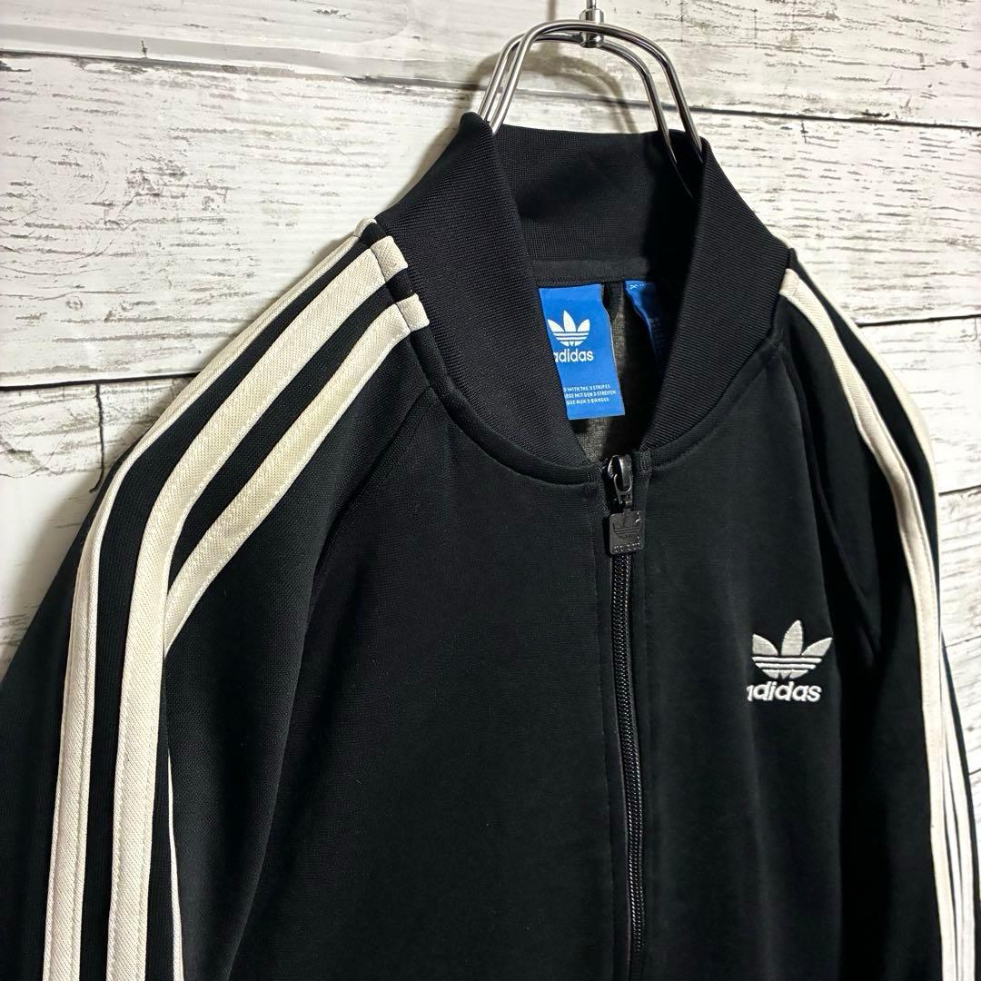 アディダス　刺繍　トレフォイルロゴ　トラックジャケット　ジャージ