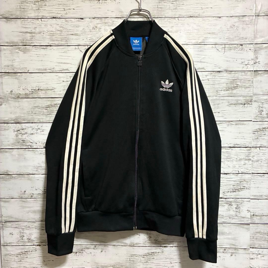 アディダス　刺繍　トレフォイルロゴ　トラックジャケット　ジャージ
