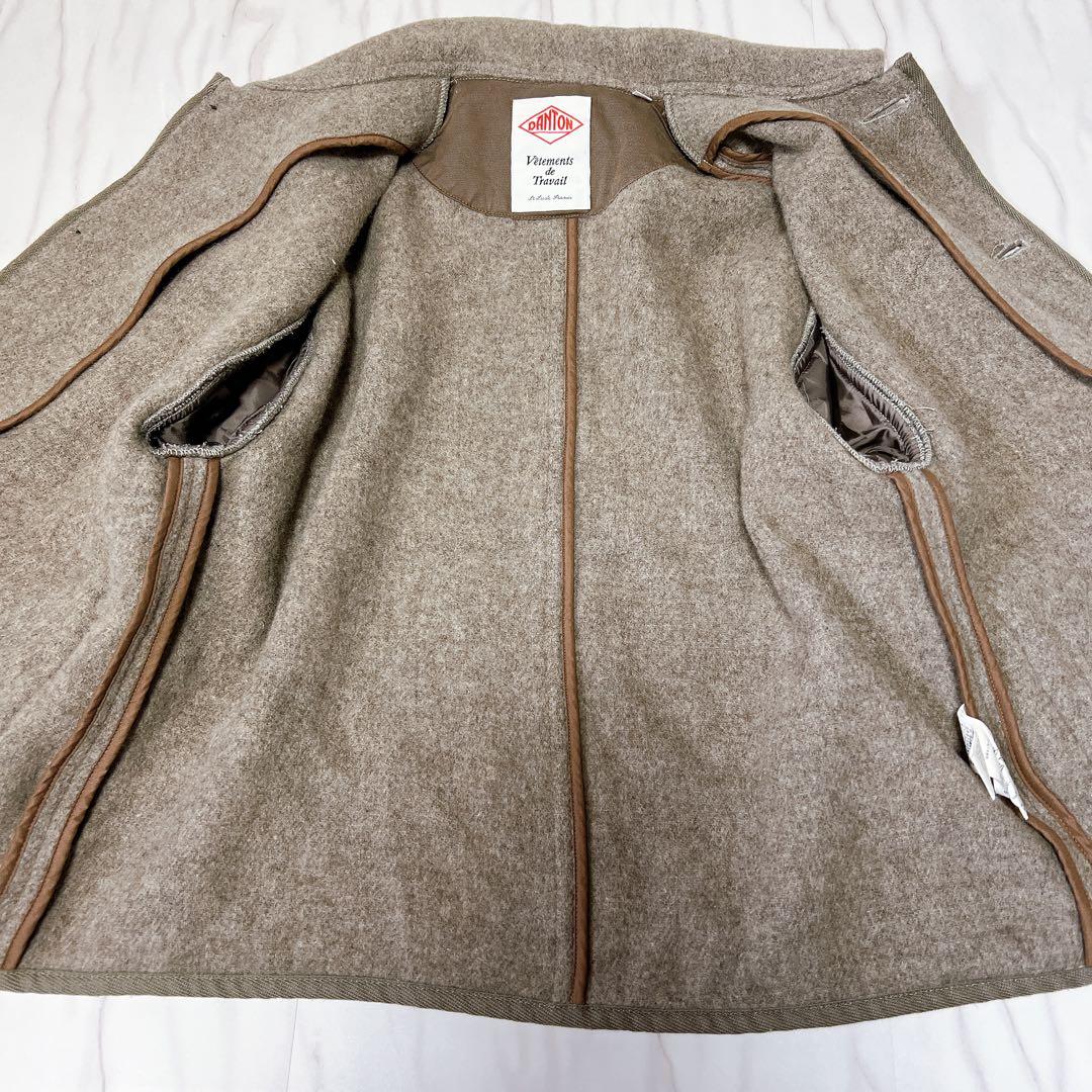 DANTON ダントン ウールライトパイルカバーオールジャケット 38 ベージュ