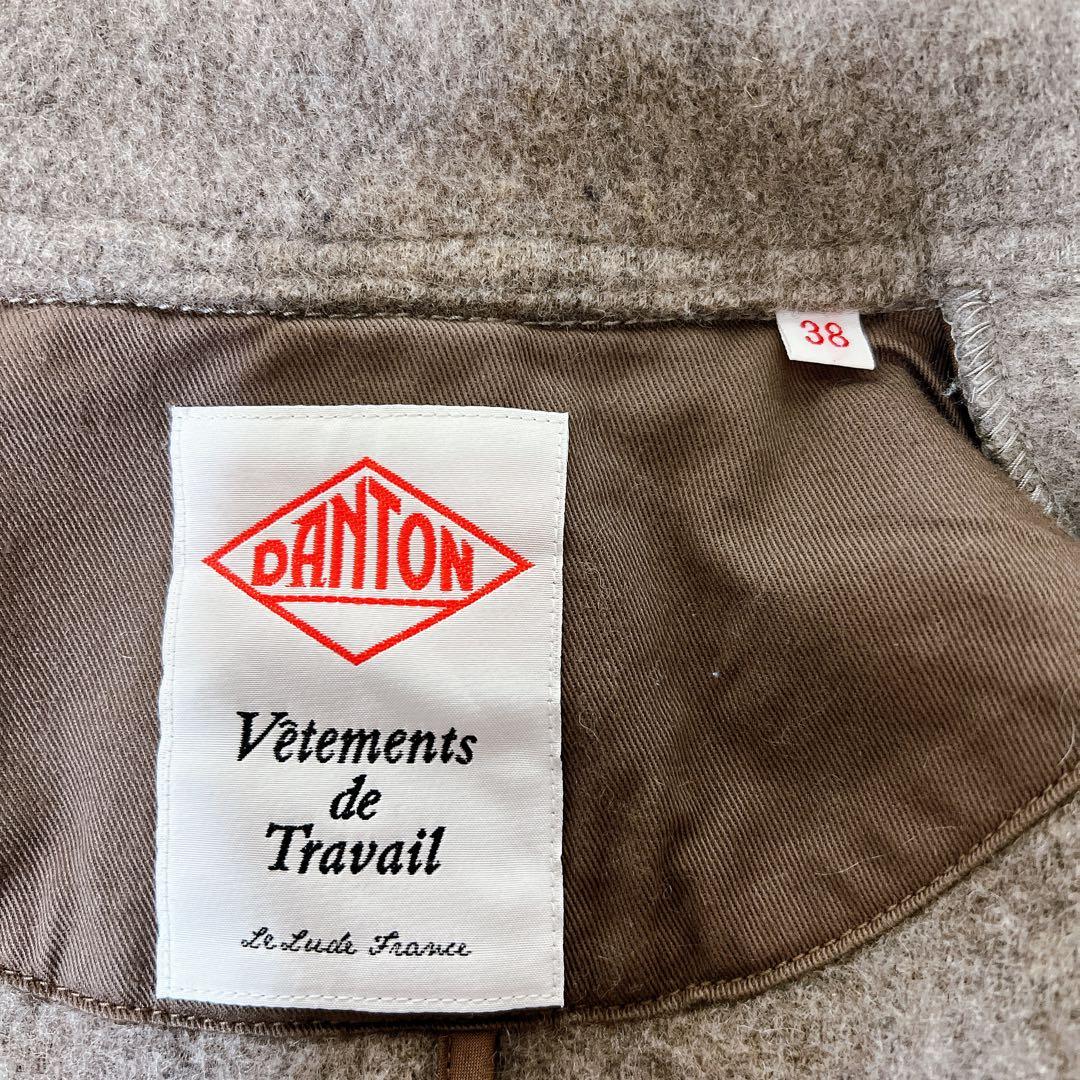 DANTON ダントン ウールライトパイルカバーオールジャケット 38 ベージュ