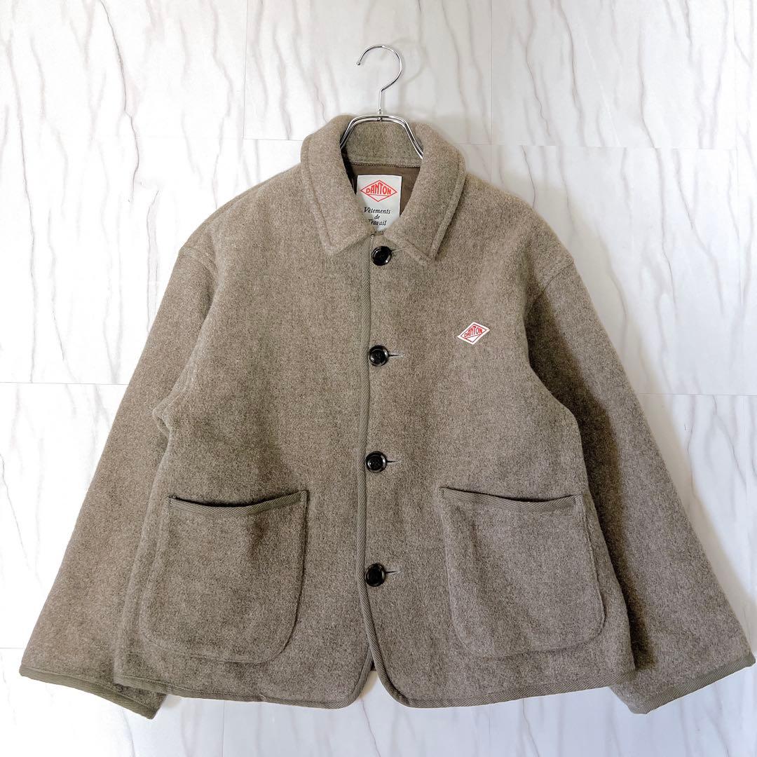 DANTON ダントン ウールライトパイルカバーオールジャケット 38 ベージュ