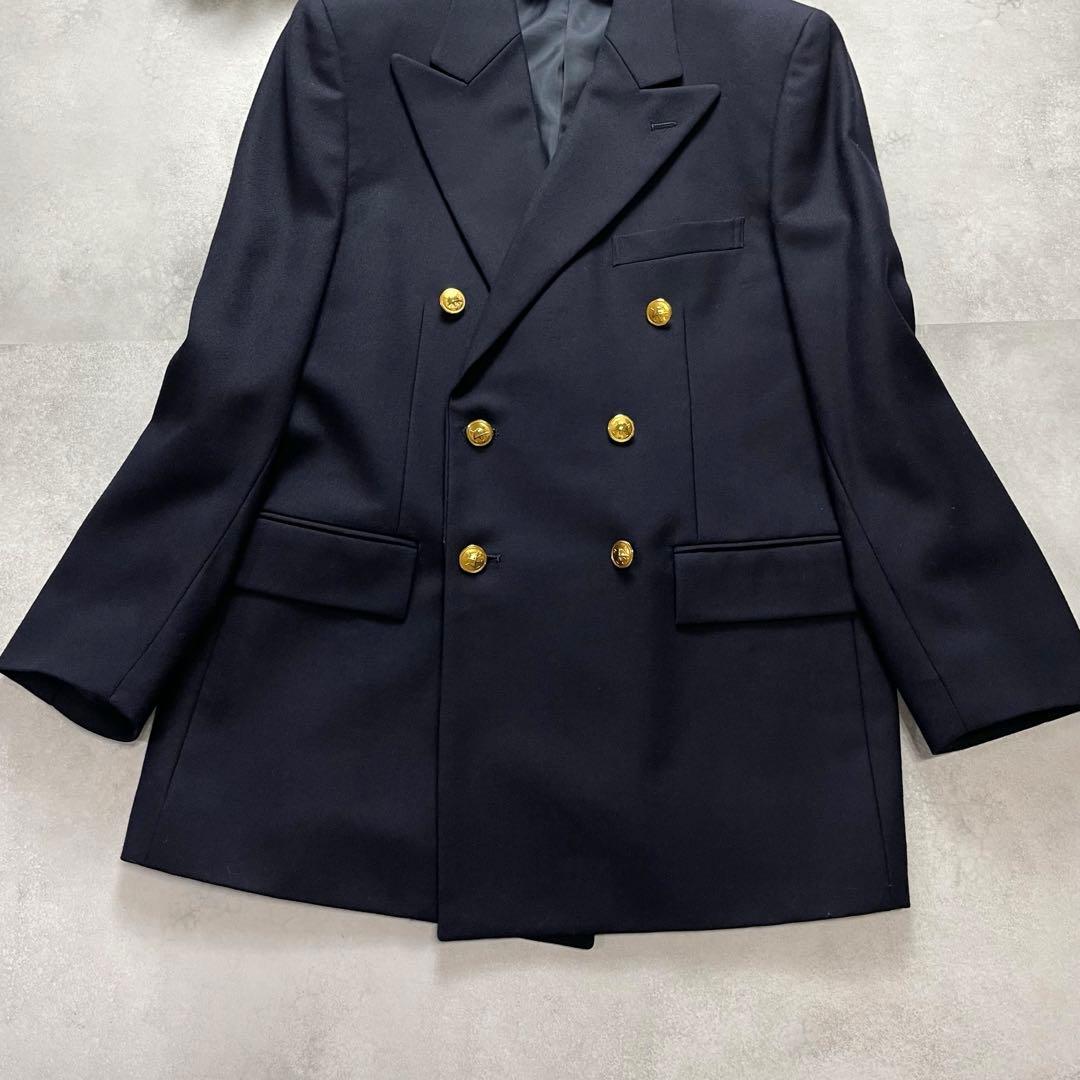 ポロラルフローレン 紺ブレ ブレザー　ジャケット ネイビー 金ボタン ダブル M