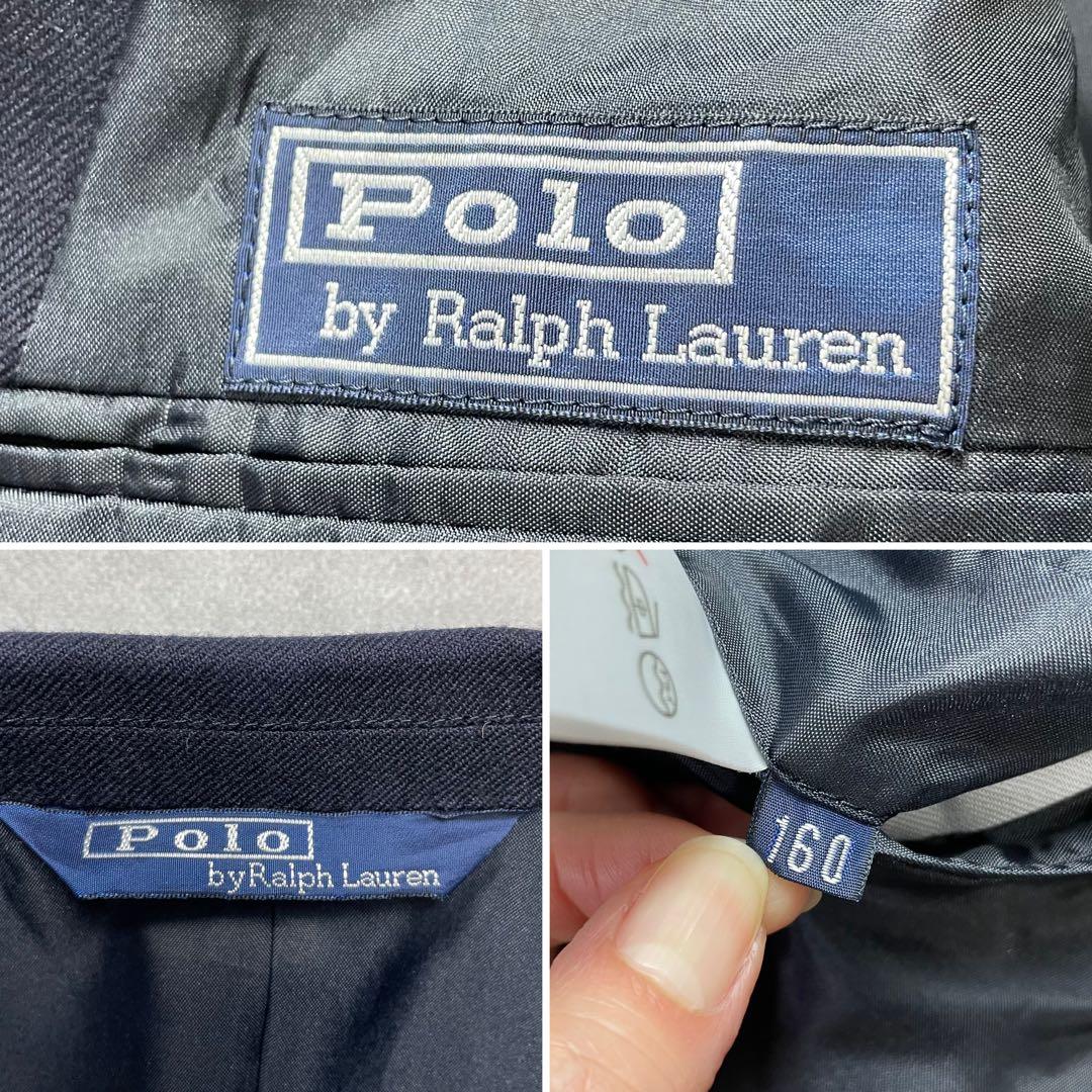 ポロラルフローレン 紺ブレ ブレザー　ジャケット ネイビー 金ボタン ダブル M