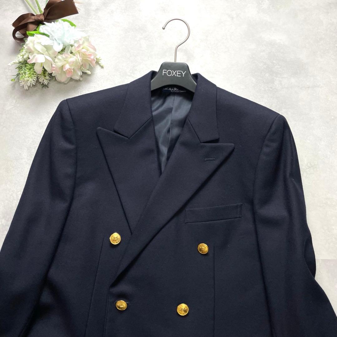 ポロラルフローレン 紺ブレ ブレザー　ジャケット ネイビー 金ボタン ダブル M