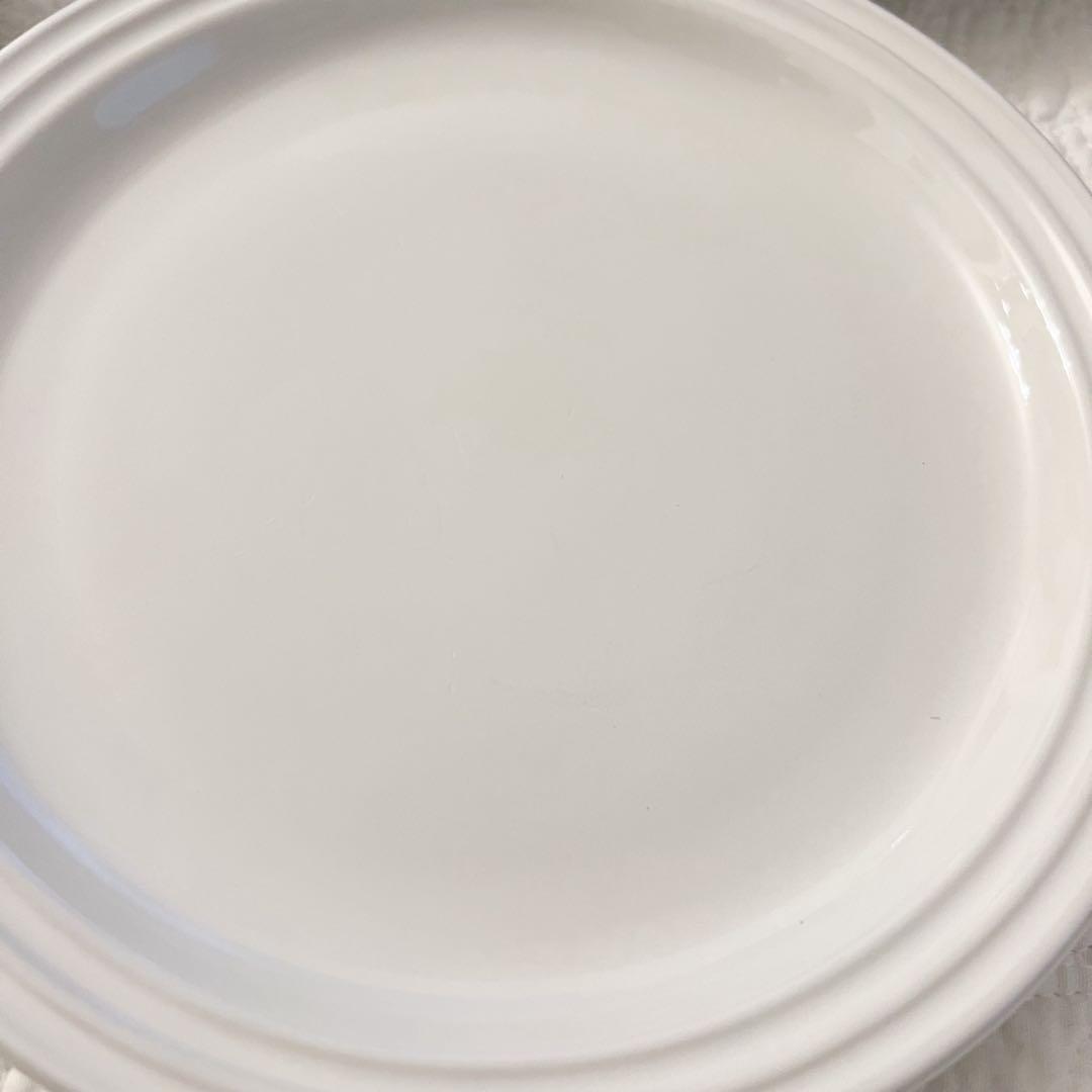 19ルクルーゼ ラウンドプレート 19cm 6枚セット グリーン ホワイト