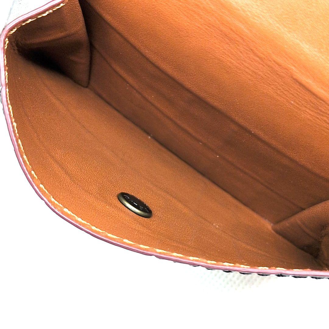 【未使用級】フェリージ　三つ折り財布　クロコ型押し　コンパクトウォレット　黒