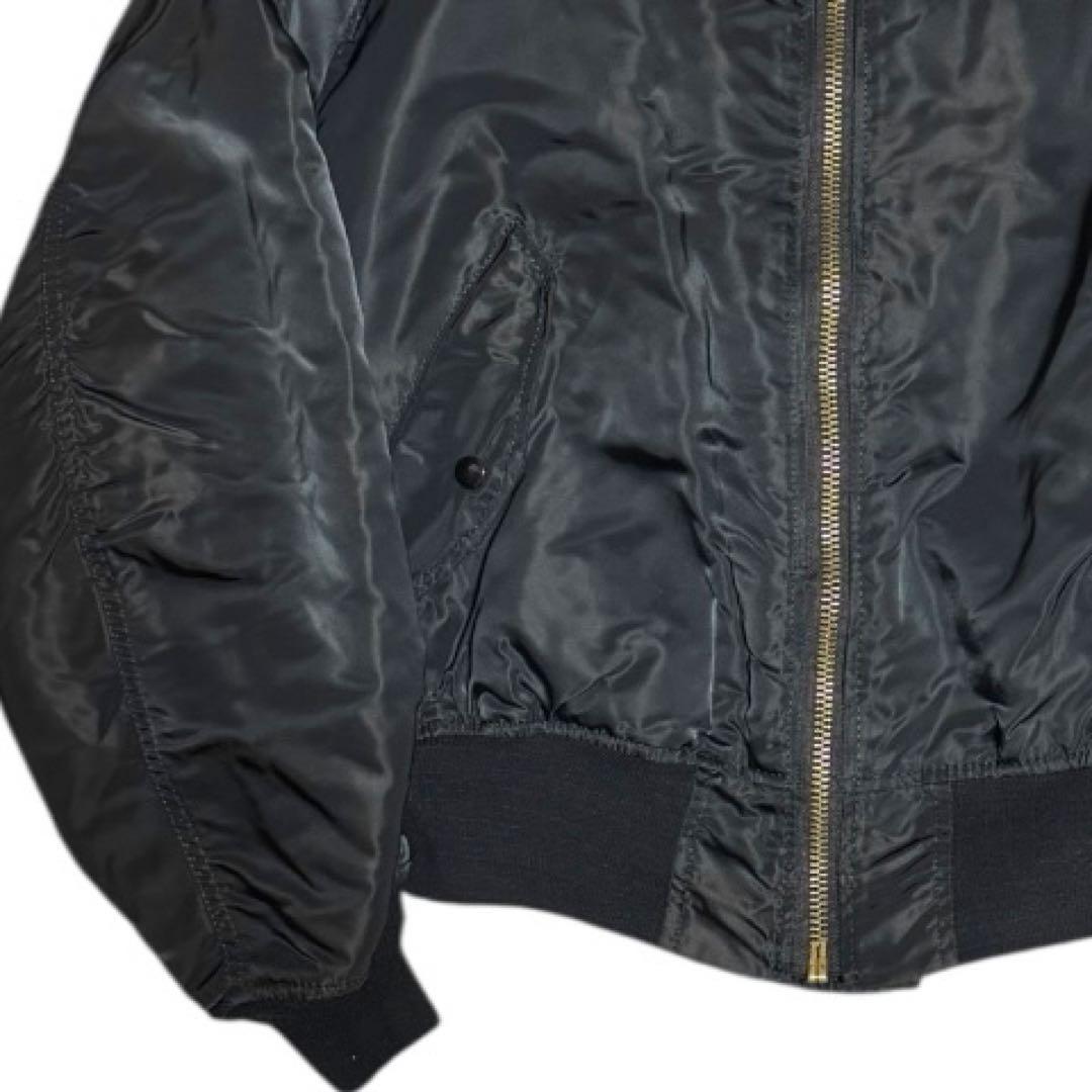 稀少 ALPHA 80s USA製 ビンテージ 旧タグ MA-1 ブラック XL