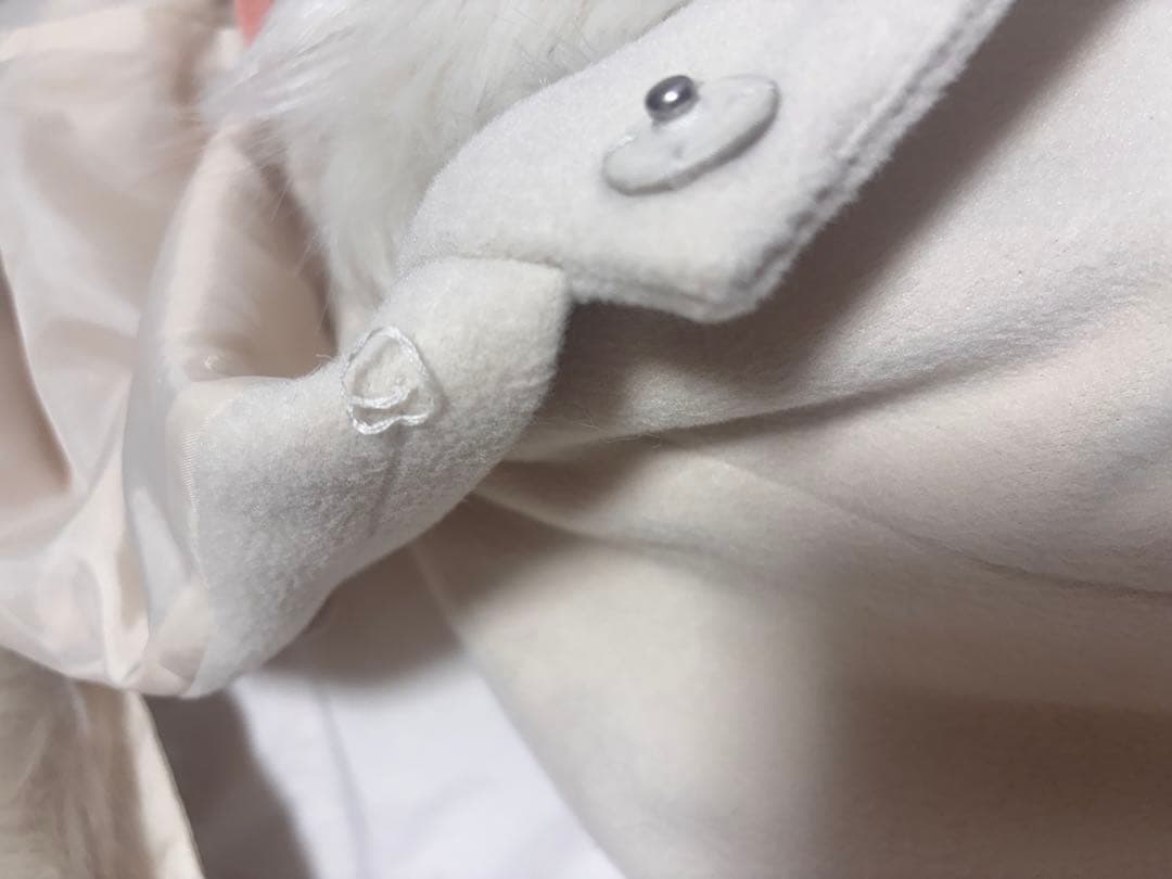 ベージュファーポンチョコート