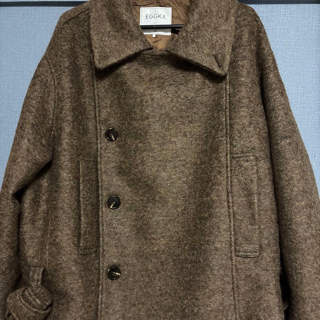 EGGKA カジュアル ウールブレンド ショートコート