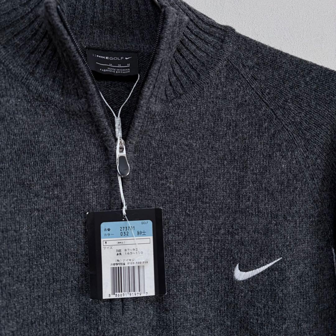 新品 ナイキNIKE golf ゴルフハーフジップ セーター ニット タグ付きM