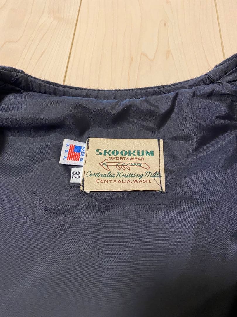 SKOOKUM ウールレザージャケット 32