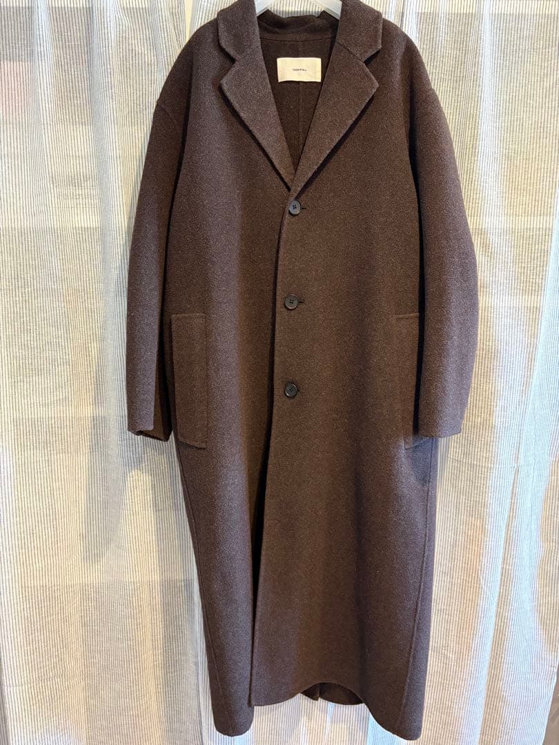 【2025AW)トゥデイフル Wool Over Coat ダークブラウン 38