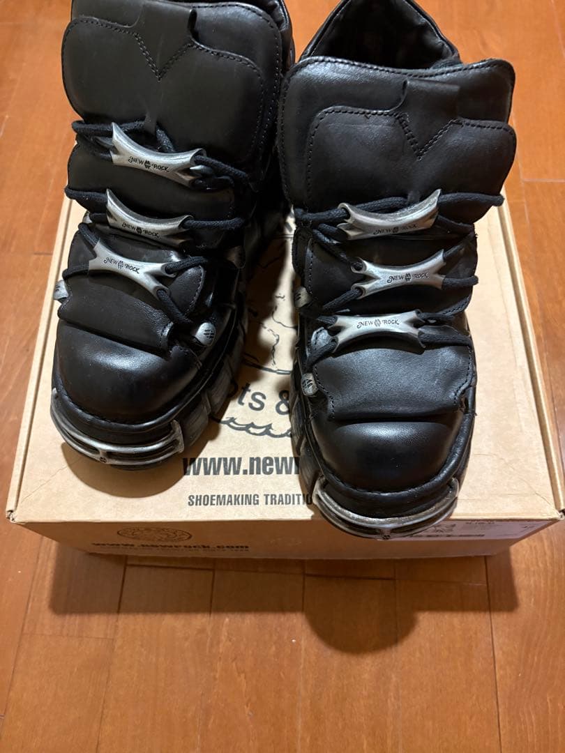 NEW ROCK ブラックブーツ　42