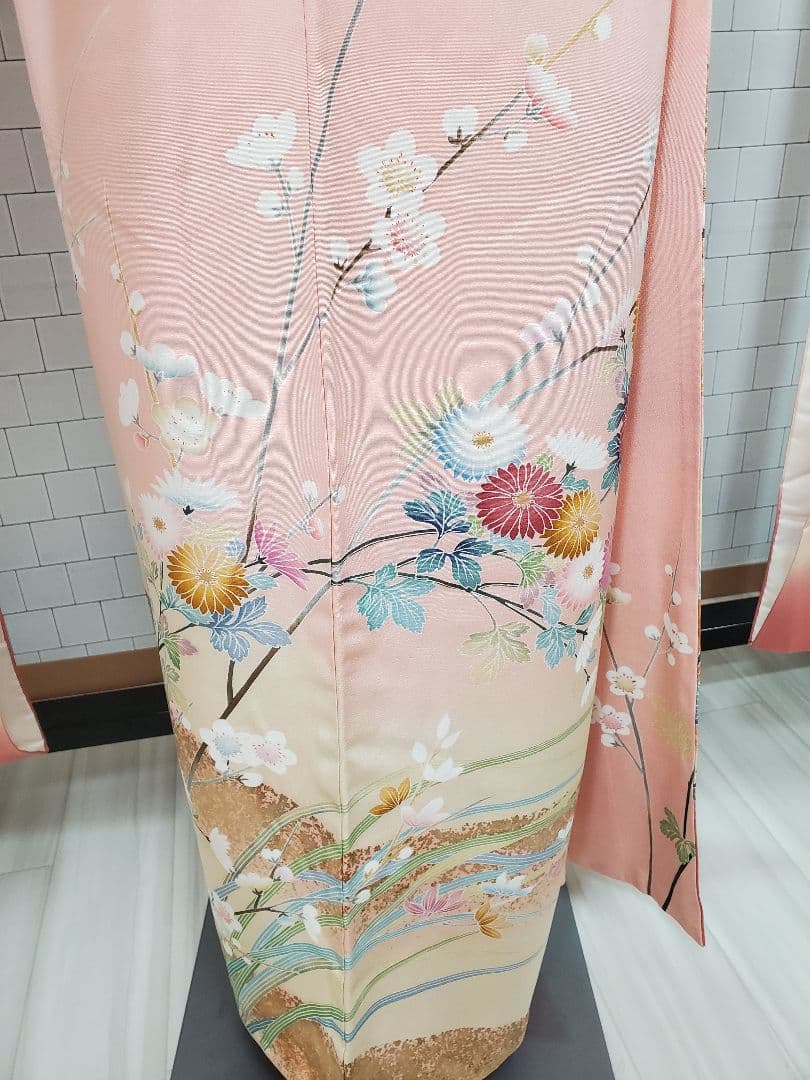 685ー72番　在庫処分　着物　正絹　振袖　成人式　手描き　京友禅染め　在庫処分