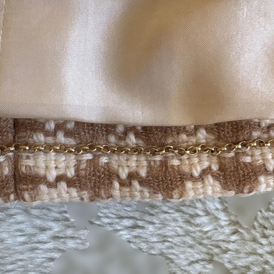 CHANEL チェック柄ツイードジャケット 38