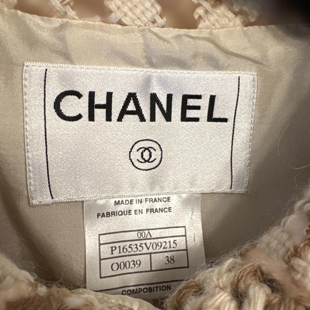 CHANEL チェック柄ツイードジャケット 38