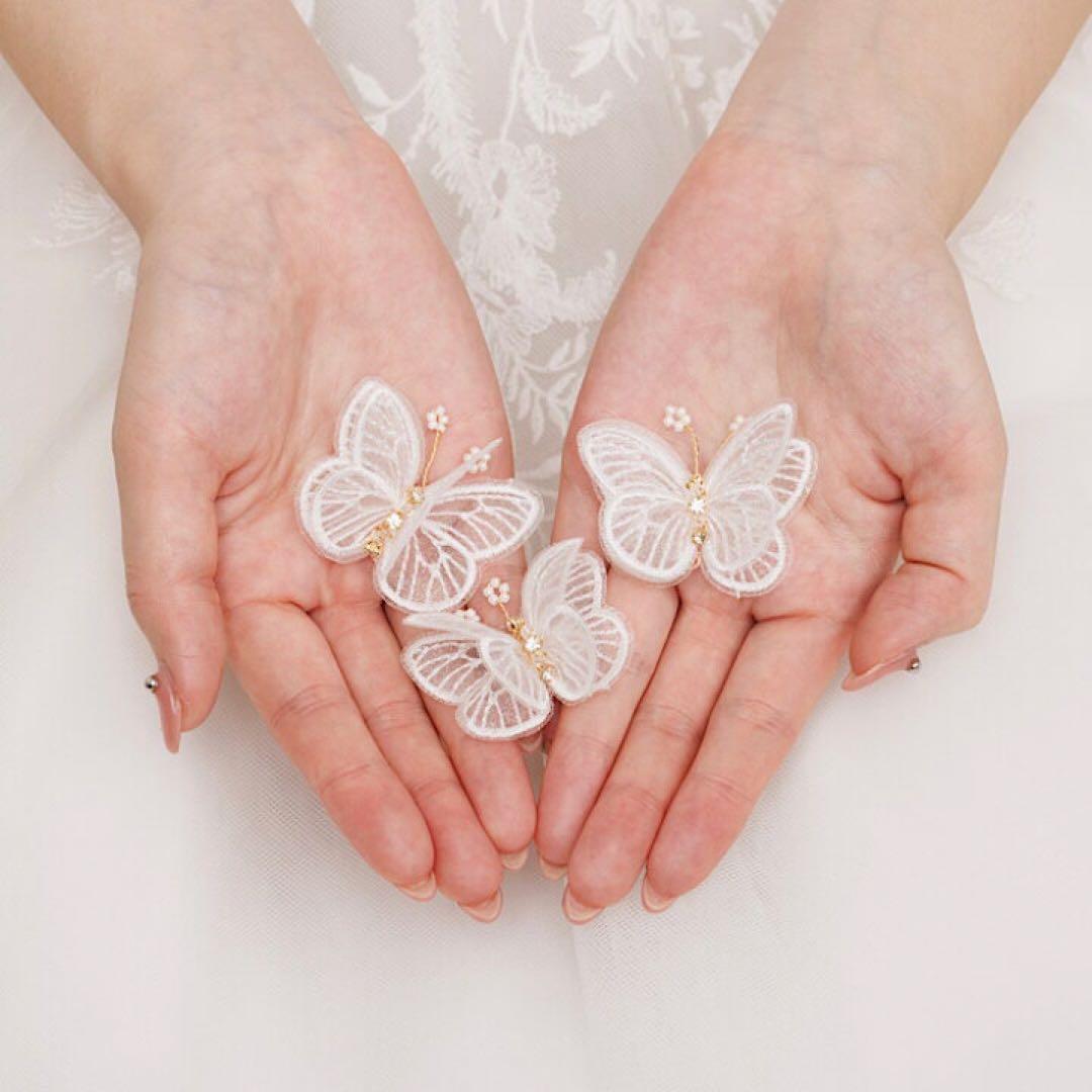 ANNAN WEDDING 蝶のヘアアクセサリー 5個セット