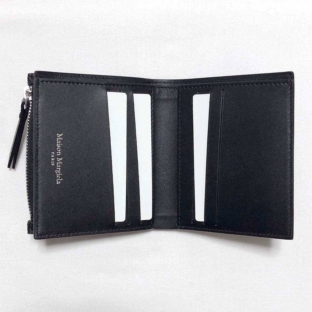 【新品未使用】メゾンマルジェラ フリップフラップ レザーウォレット 財布 黒