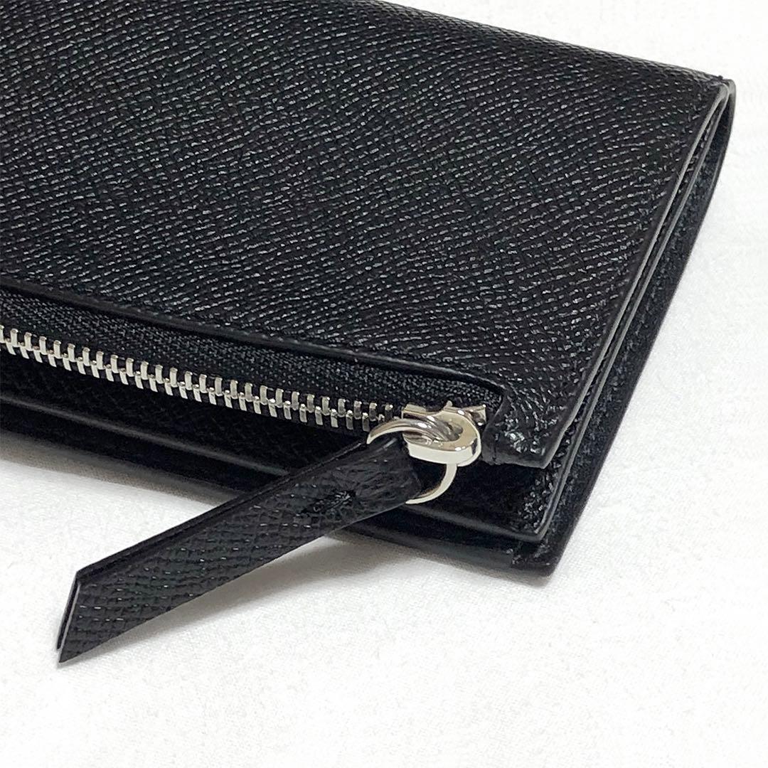 【新品未使用】メゾンマルジェラ フリップフラップ レザーウォレット 財布 黒