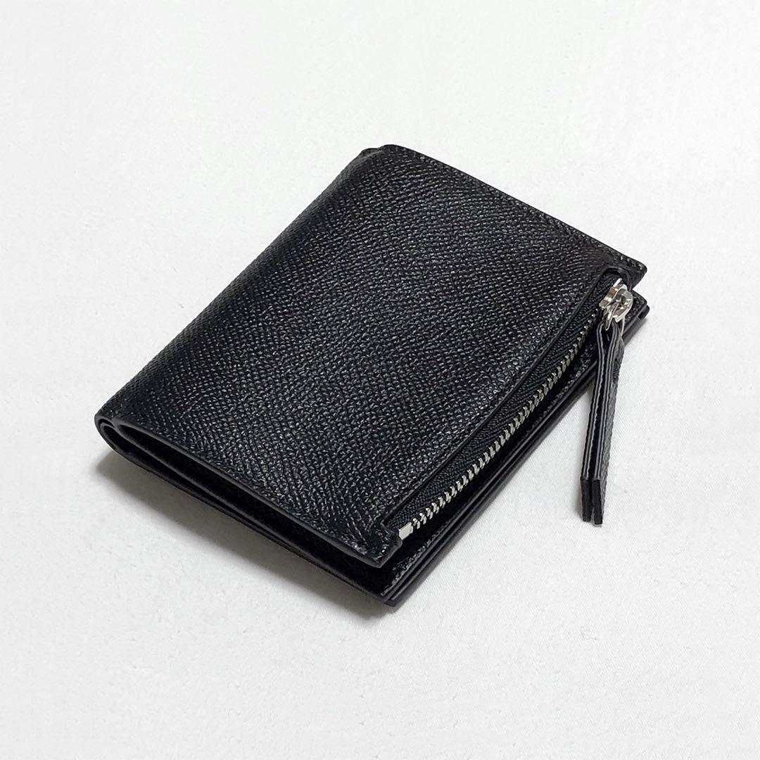 【新品未使用】メゾンマルジェラ フリップフラップ レザーウォレット 財布 黒