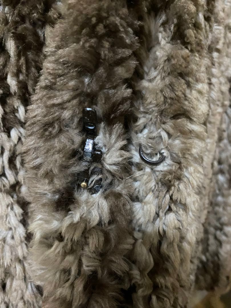 高級毛皮　ビーバーヤーン　ミドル丈　ワンピースコート　軽量　リアルファー　コート