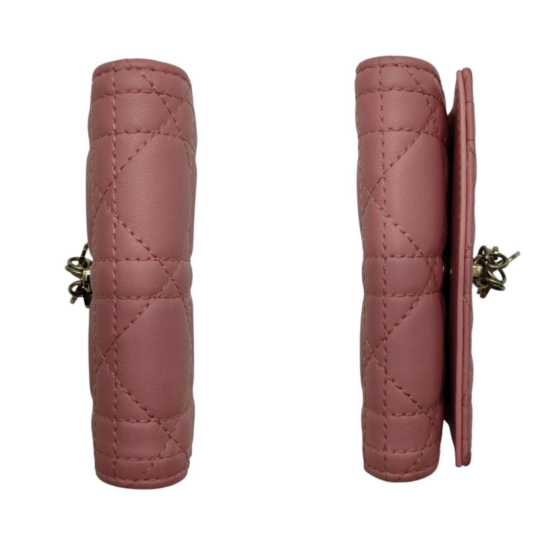 ディオール　キーケース　キーリング　カナージュ　ピンク　ディオールチャーム