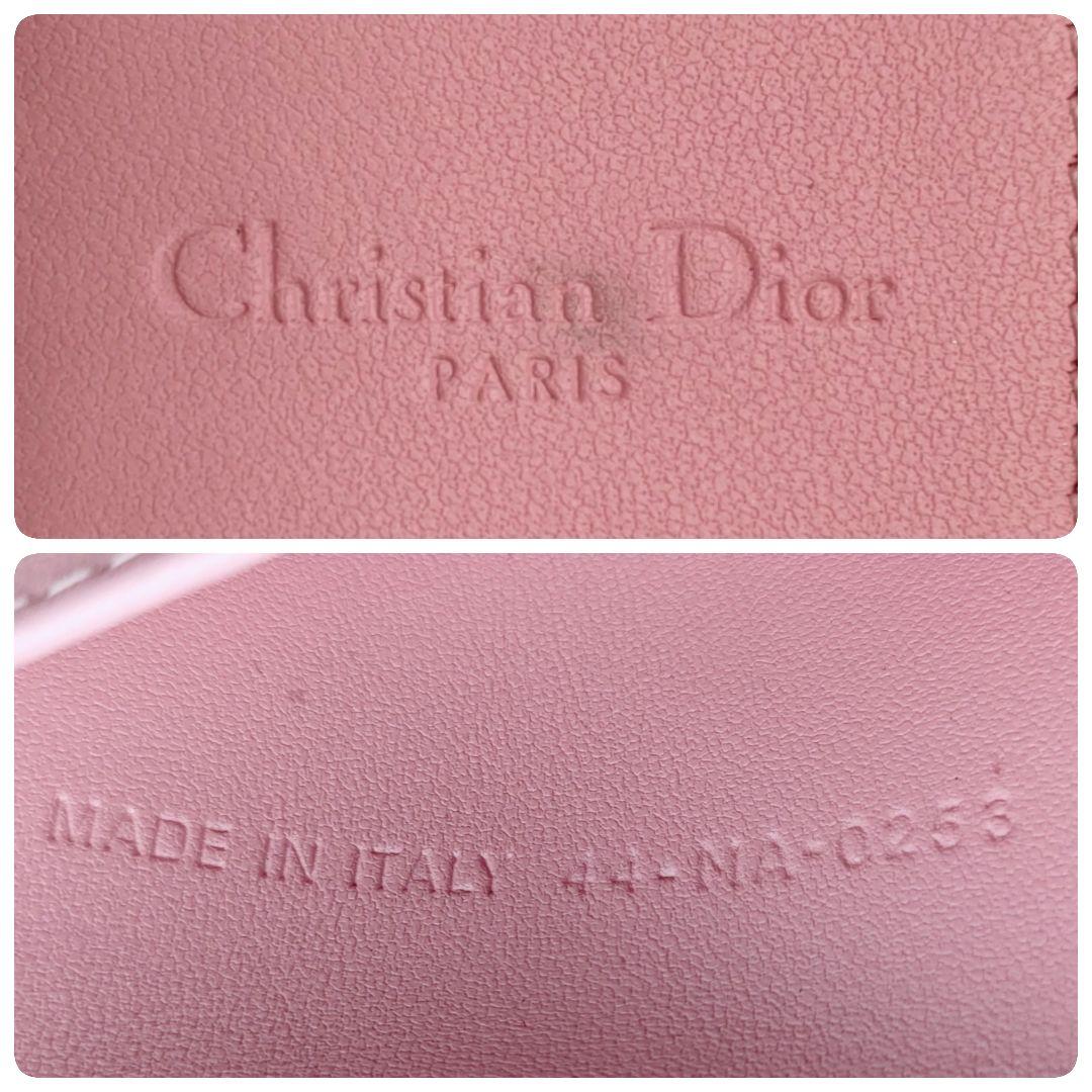 ディオール　キーケース　キーリング　カナージュ　ピンク　ディオールチャーム