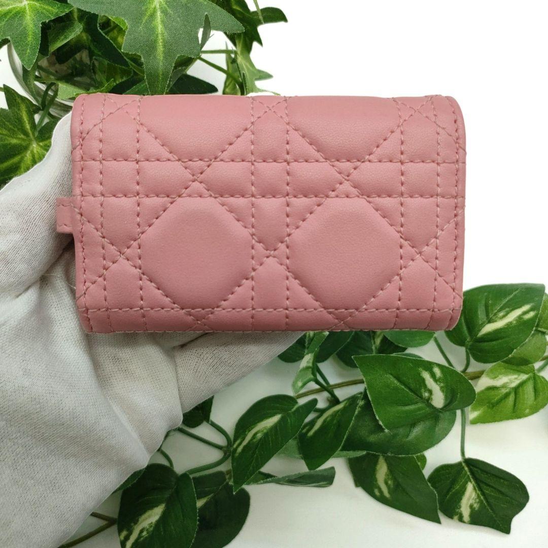 ディオール　キーケース　キーリング　カナージュ　ピンク　ディオールチャーム