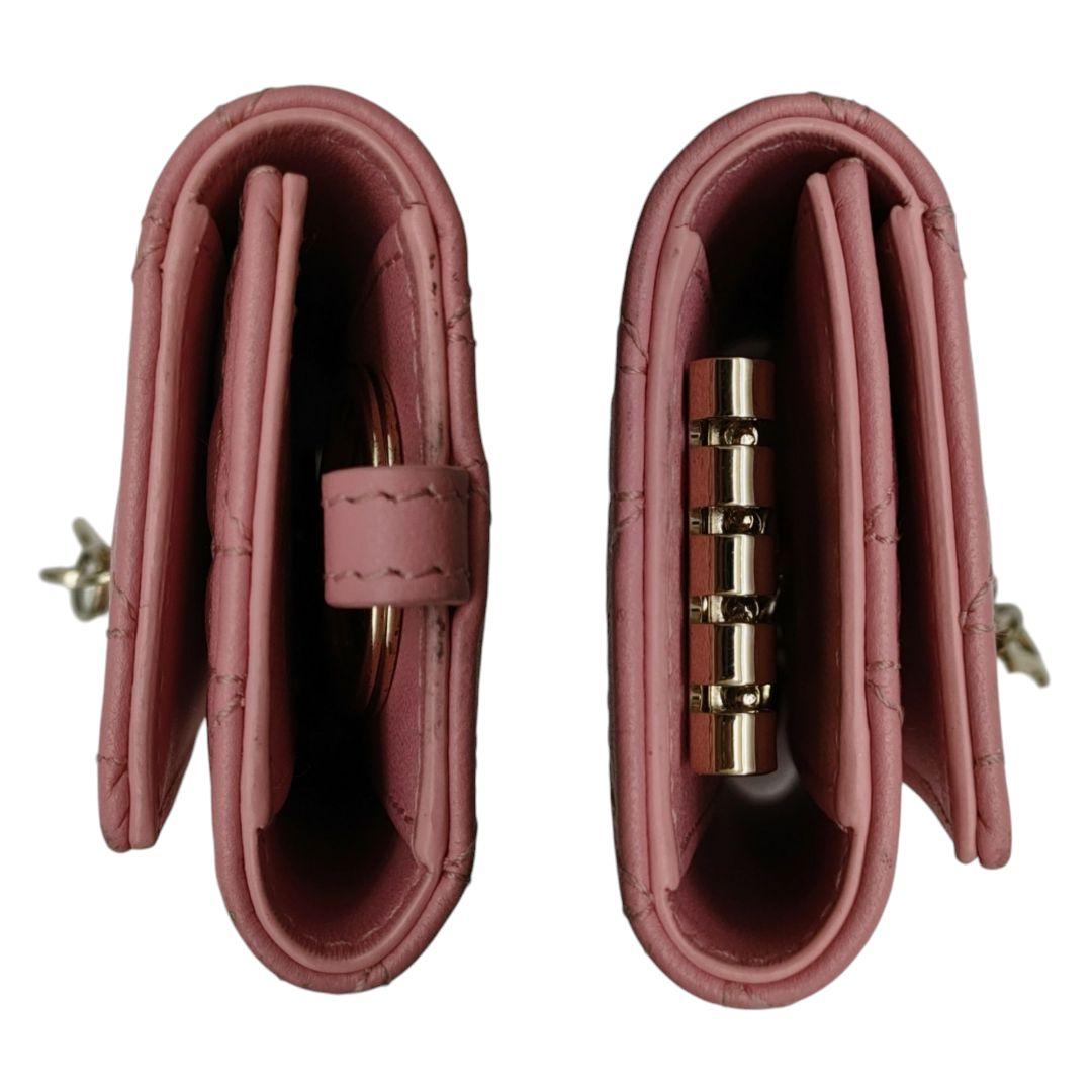 ディオール　キーケース　キーリング　カナージュ　ピンク　ディオールチャーム