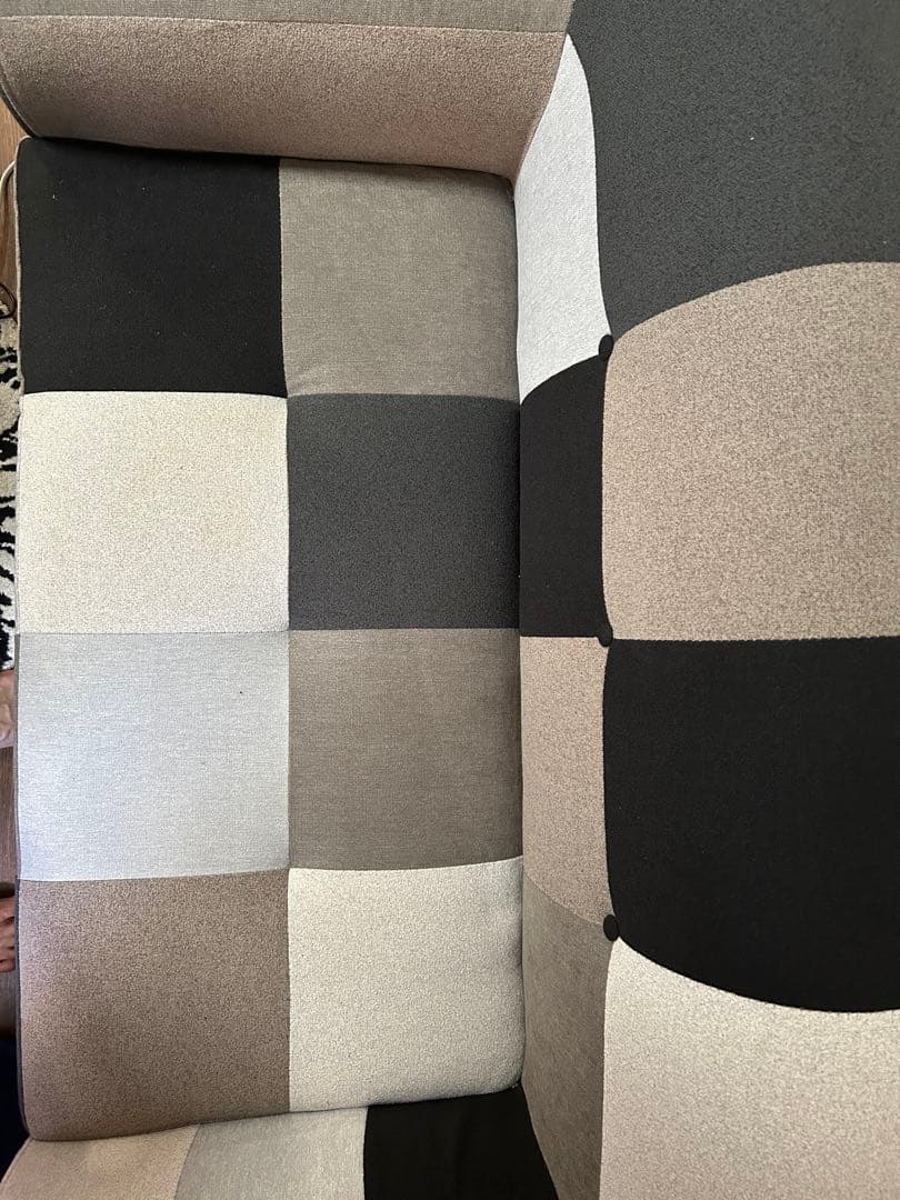 パッチワークデザインソファ 125cm