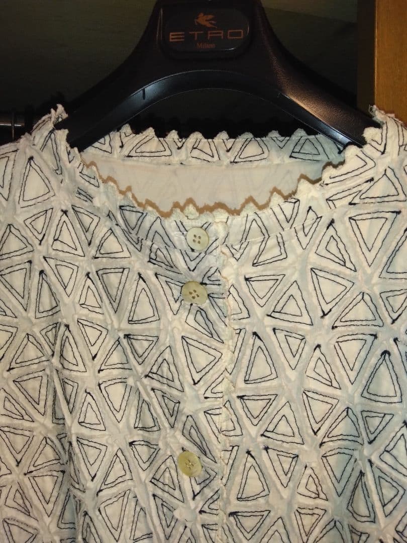 59 イッセイミヤケ　HaaT　サマー　ノーカラー　ジャケット　白