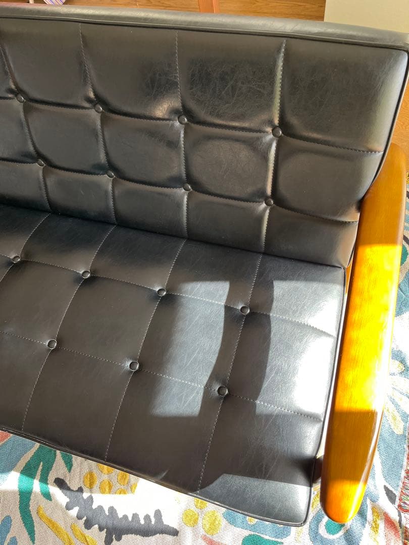 カリモク60 Kチェア 2シーター ウォールナット ブラック