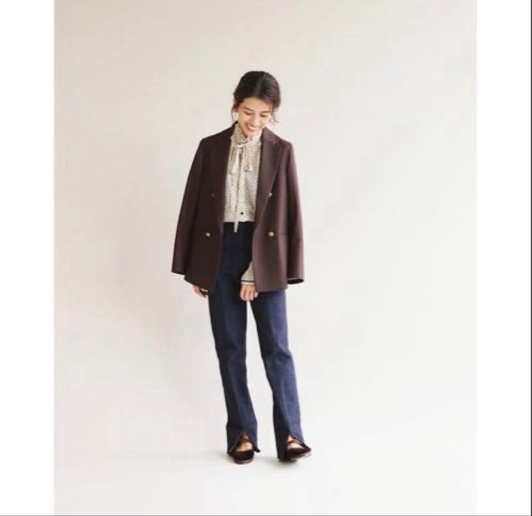 ⚠️値下げ【美品】IENAラブークル　フラノウールW前ジャケット38サイズ