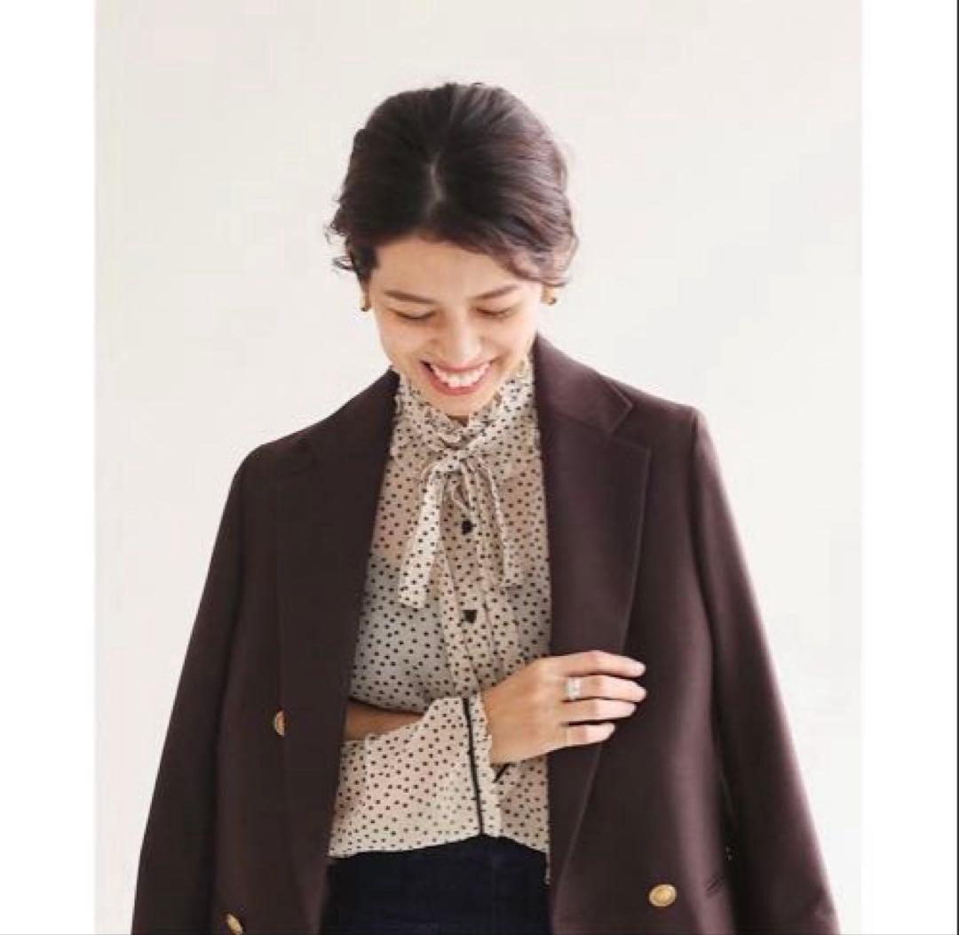 ⚠️値下げ【美品】IENAラブークル　フラノウールW前ジャケット38サイズ