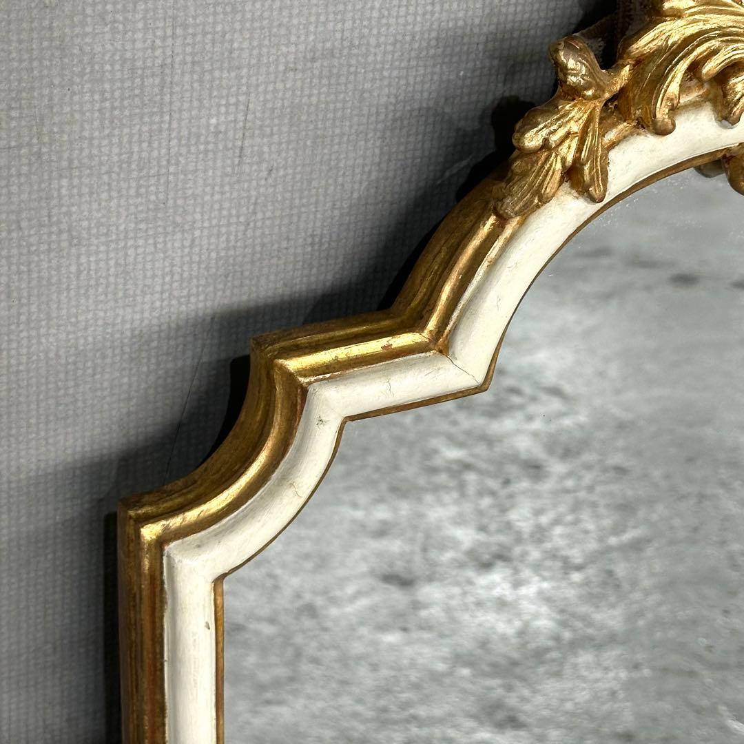 イタリア製 クラシックスタイル壁掛けミラーゴールド 鏡木彫風 ユーロマルキ