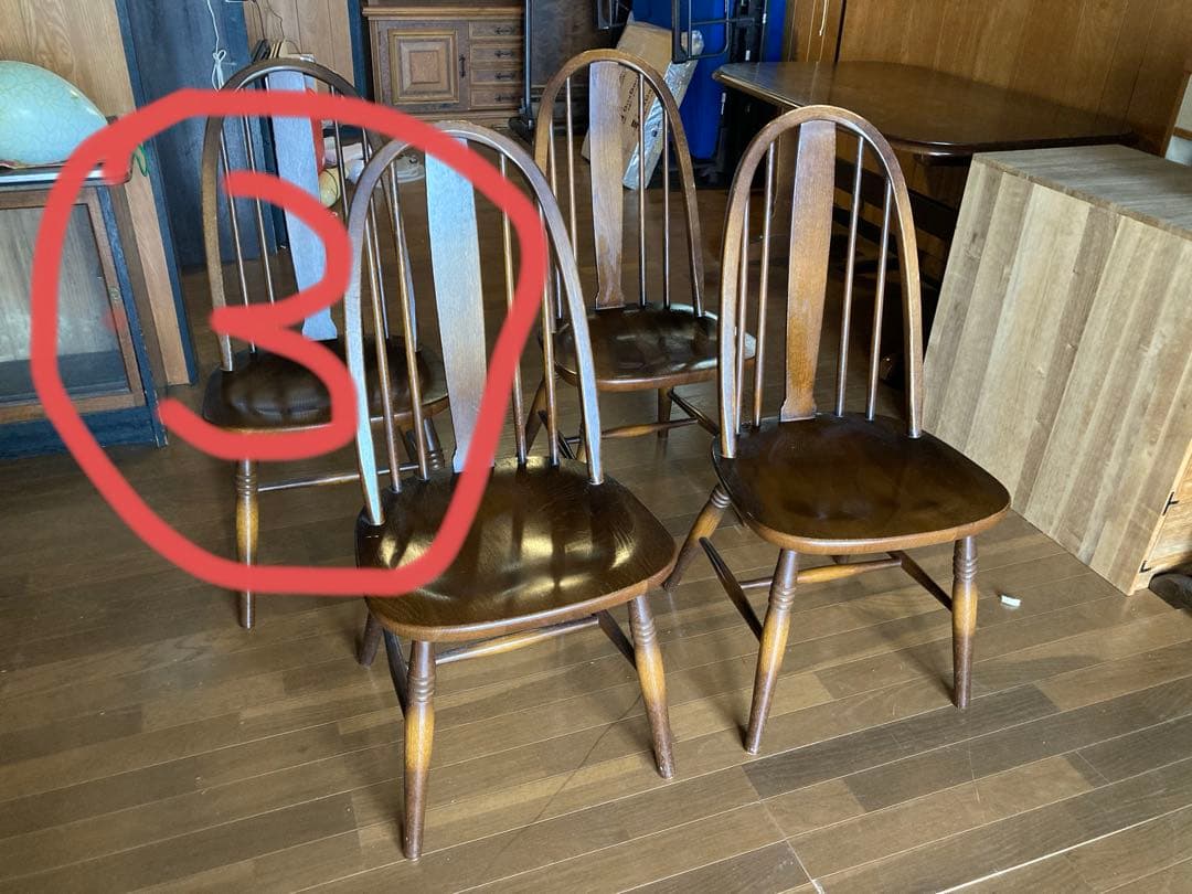 ③ NHさま　木製ダイニングチェア 4脚セット