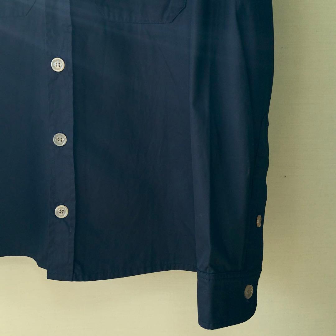 極美品 GRENFELLグレンフェル シャツジャケット38英国製ネイビー 山タグ