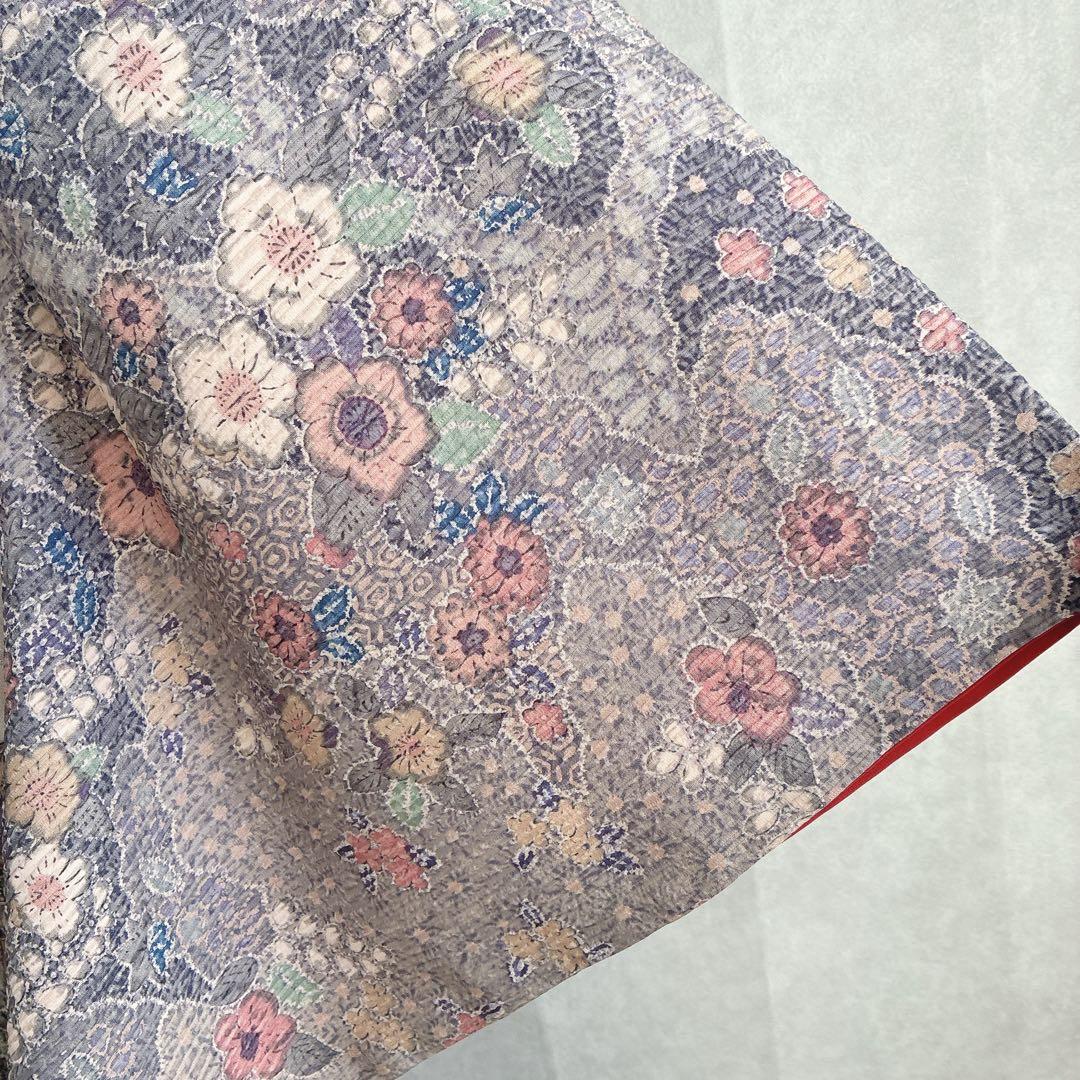 小紋　フルセット　着物　辻ヶ花　洗える着物　可憐な花模様　G1