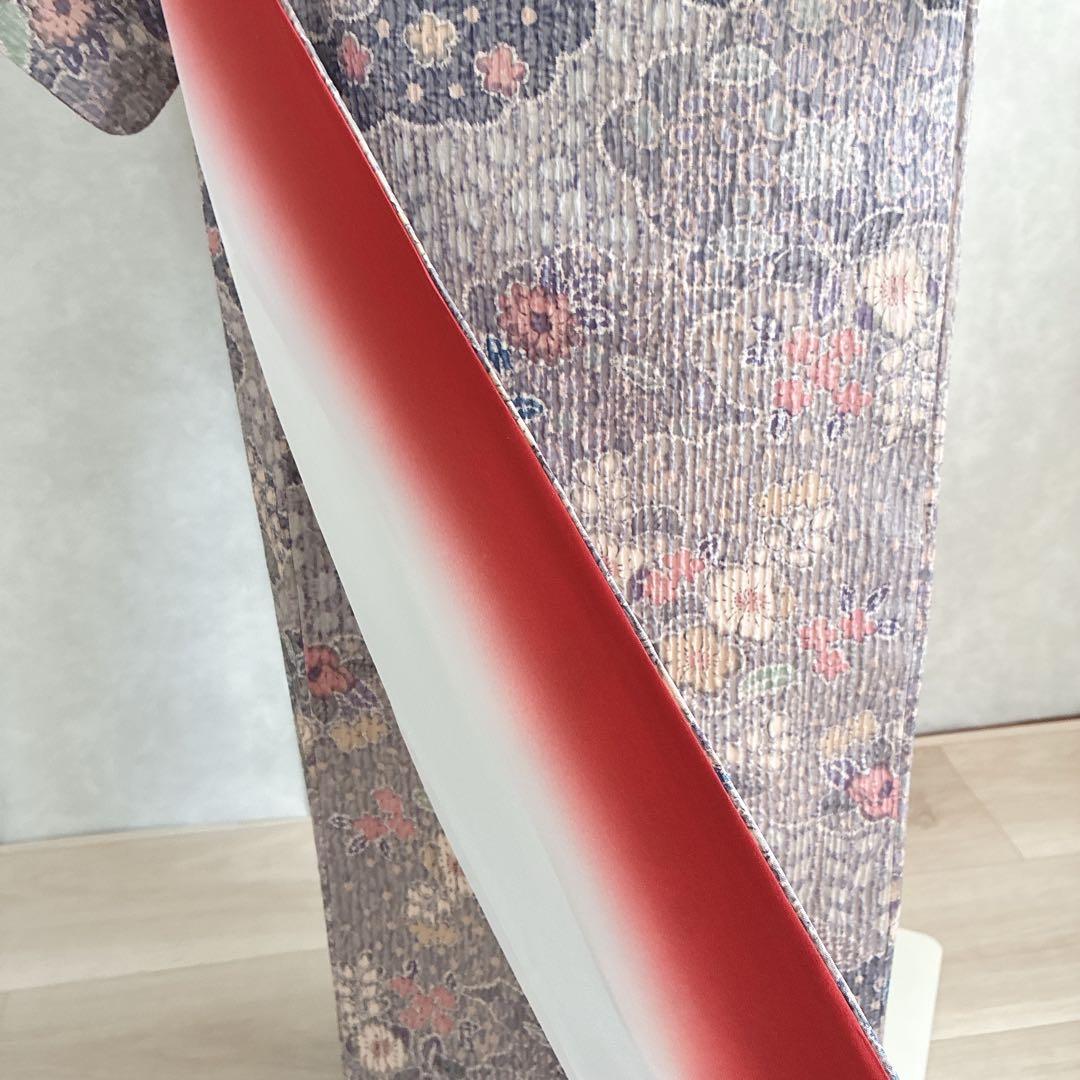 小紋　フルセット　着物　辻ヶ花　洗える着物　可憐な花模様　G1