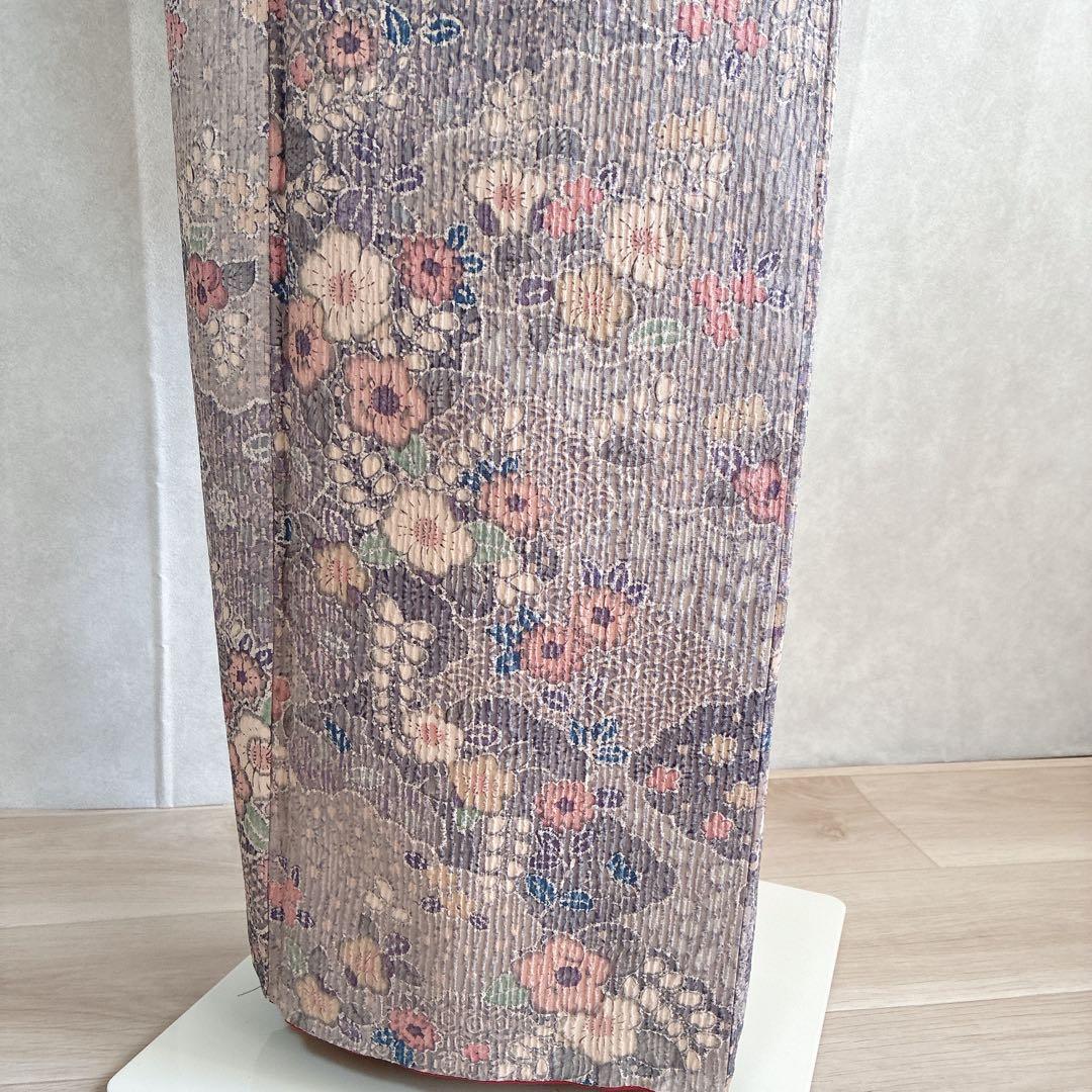 小紋　フルセット　着物　辻ヶ花　洗える着物　可憐な花模様　G1