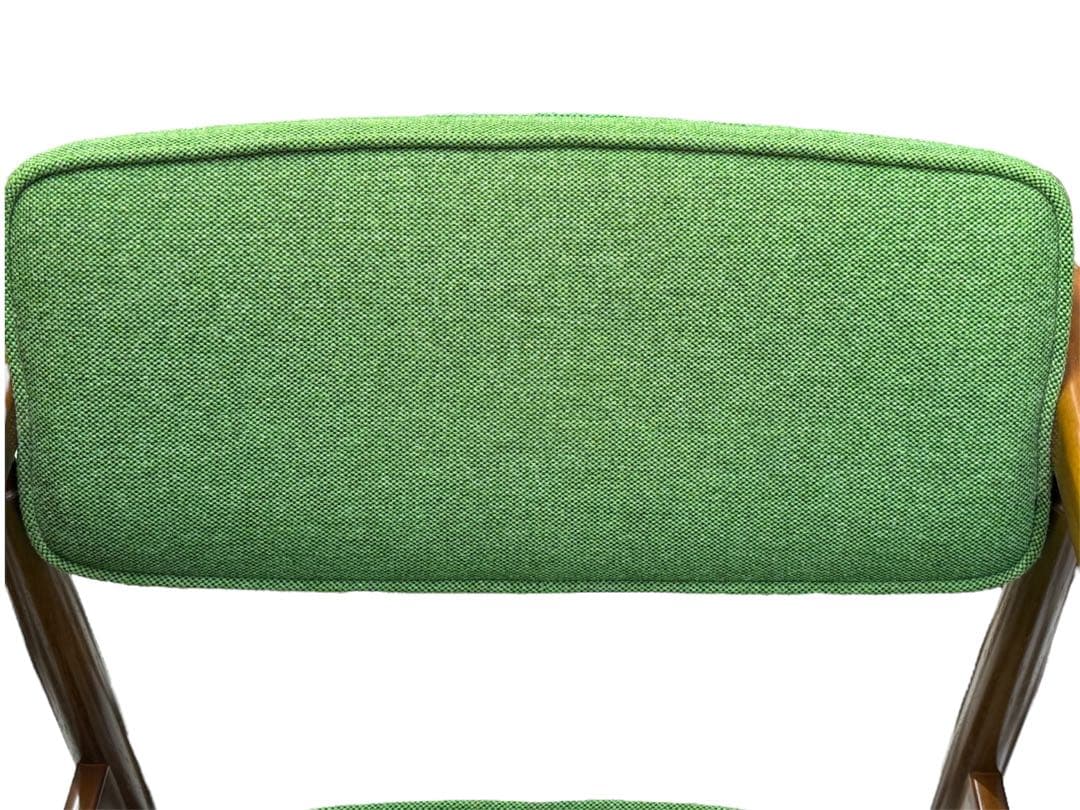 美品　カリモク60 Dチェア タープグリーン 椅子　肘掛け