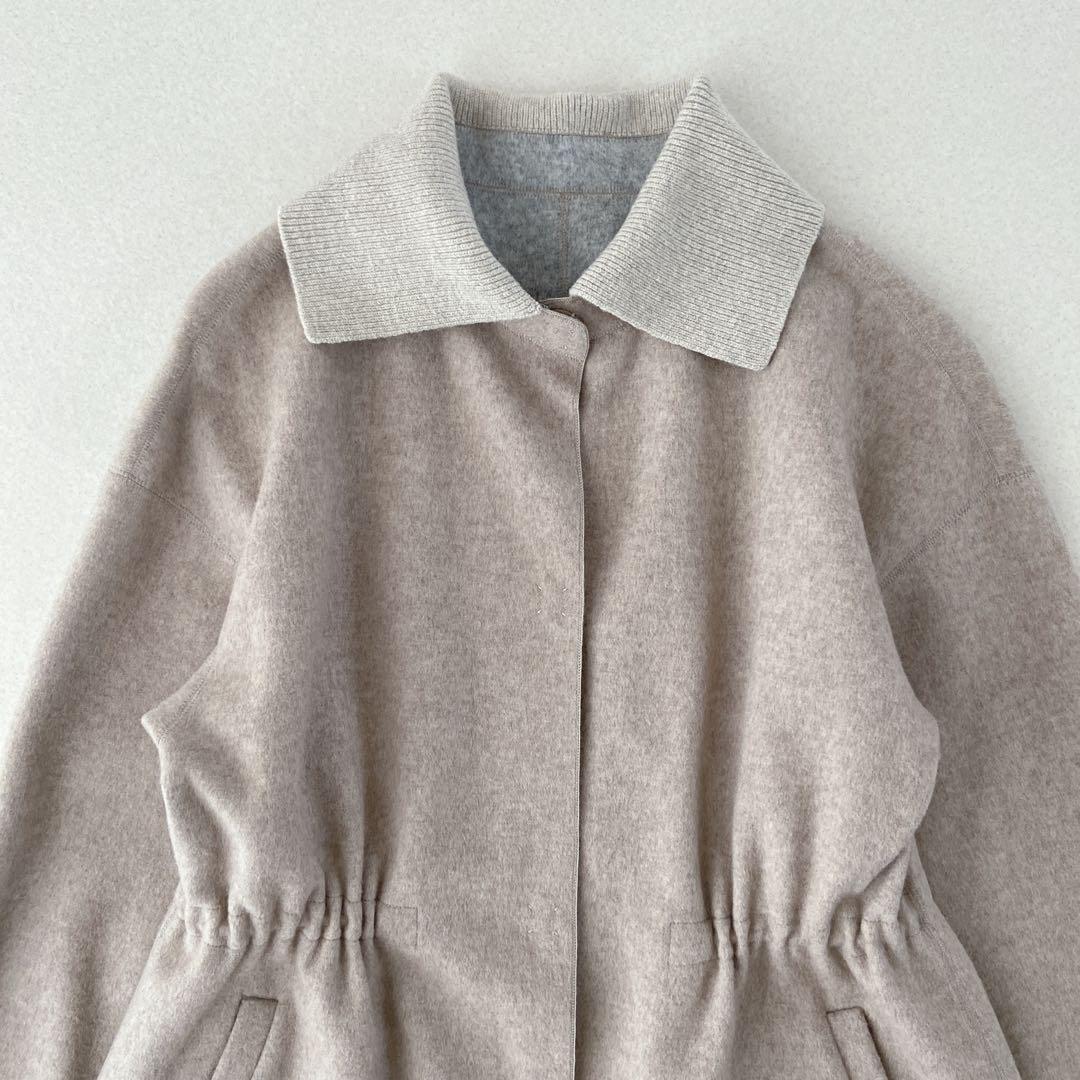 ✨極美品✨現行品【レリアン】日本製　ウール　コート　コーディガン　ベージュ　9号