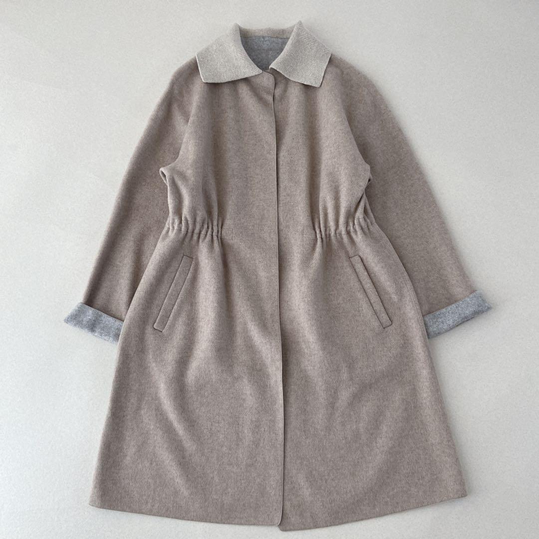 ✨極美品✨現行品【レリアン】日本製　ウール　コート　コーディガン　ベージュ　9号