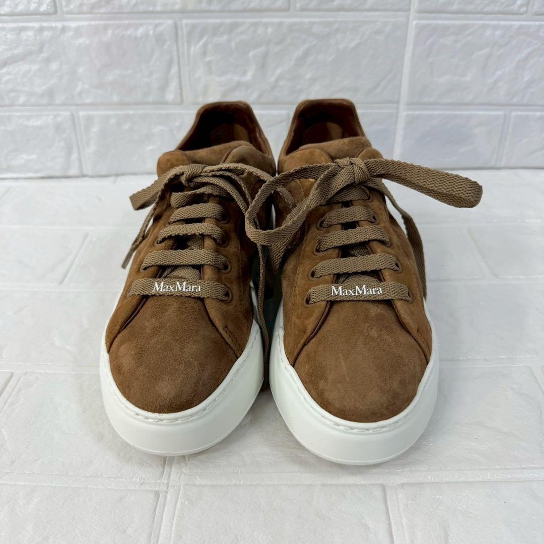 マックスマーラ Max Mara スエード ローカットスニーカー ブラウン